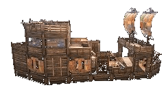 Rust armored boat used in raids